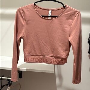 Victoria's Secret Pink Long Sleeve Crop Top
